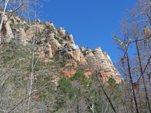 Looking west from campsite at Canyon Springs Campground