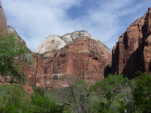 View from Zion Lodge bus stop
