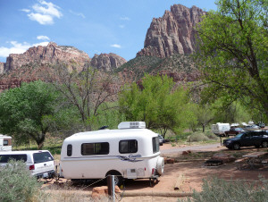 Rosita Casita looking east towards Watchman Zion National Park