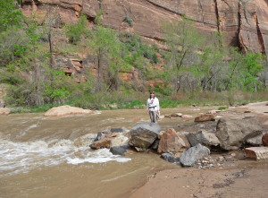 Sara Schurr at Virgin River Zion National Park