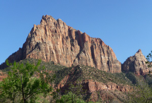 Watchman from campground Zion National Park