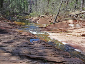 Slick rock in Oak Creek Canyon Sedona, AZ