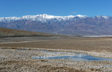 Panamint Mountains from Badwater Death Valley National Park CA