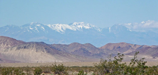 Mountains from Highway north of Baker, CA