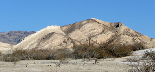 Looking east from Texas Springs Campground Death Valley National Park CA