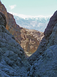 Willow Canyon Trail looking west from canyon Death Valley National Park CA