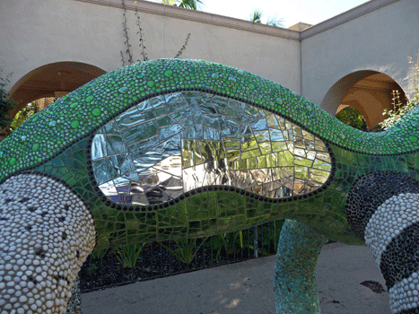 Dragon Sculpture closeup Balboa Park San Diego CA