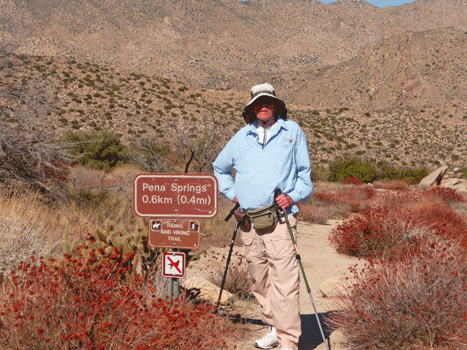 Walter Cooke at Pena Springs trailhead Anza Borrego