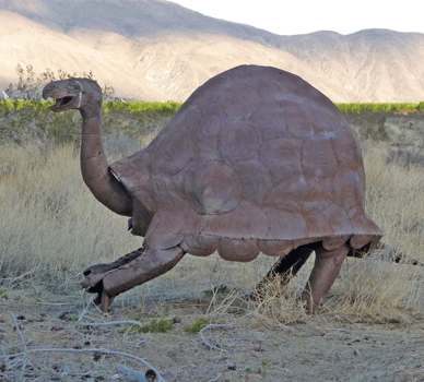 giant tortoise sculpture Borrego Springs, CA