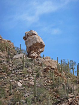 Balancing rock Bajada Loop Saguaro National Park