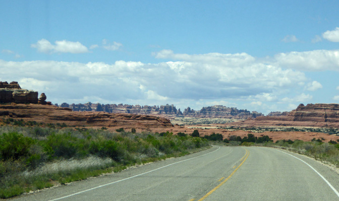 The Needles in the distance