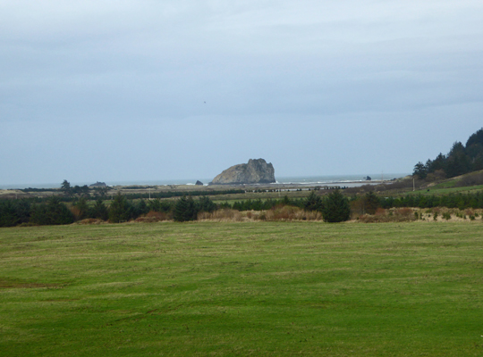 Gull Rock across pasturelands