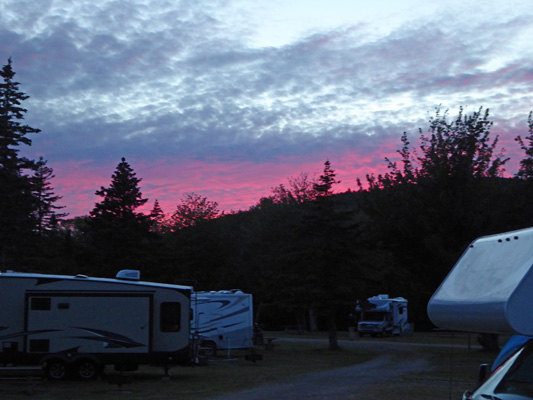 Sunset Broad Cove Campground Cape Breton