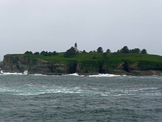 Cape Flattery Lookout view of island and lighthouse