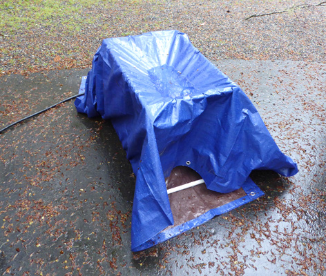 Generator cover with tarp