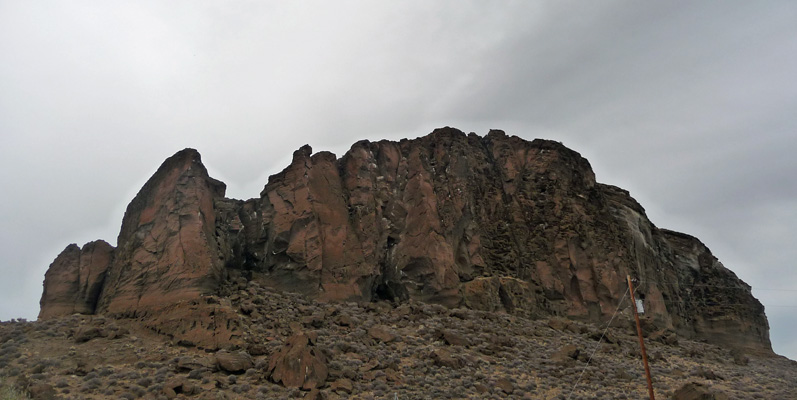 Eroded rock at Fort Rock State Park OR