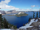 Crater Lake in snow