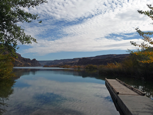 Clouds reflected in Deep Lake Sun Lakes SP