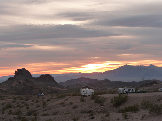 Sunset north of Lake Havasu City