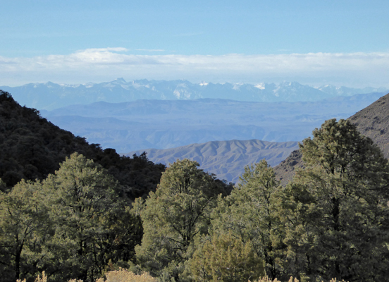 Sierras from Charcoal kilns Death Valley