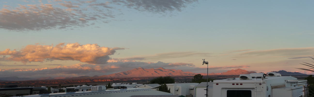 Dragoon Mts at sunset