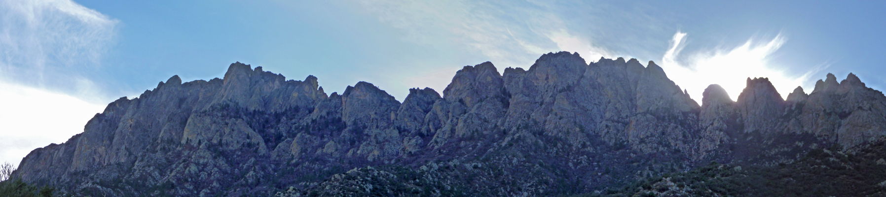 Southwest view Aguirre Springs Campground