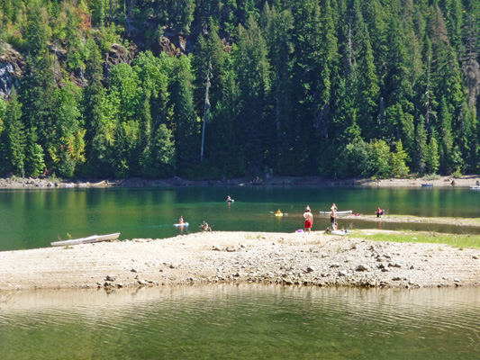 People playing in Lake Kachess