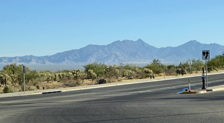 Mountains from Rancho Resort entry