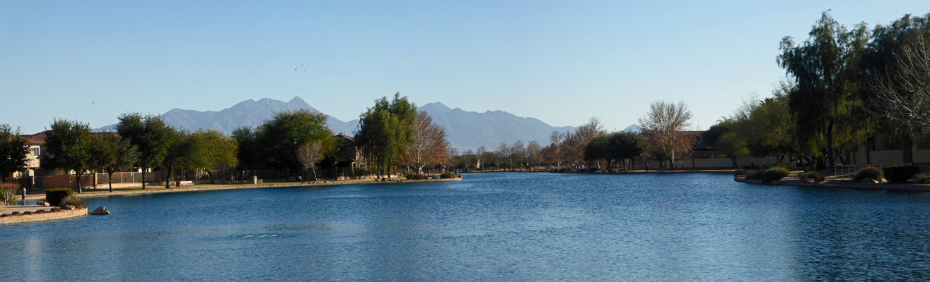 Mountains and Lake Sahuarita