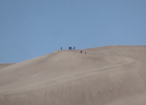 Hikers at top of Great Sand Dunes