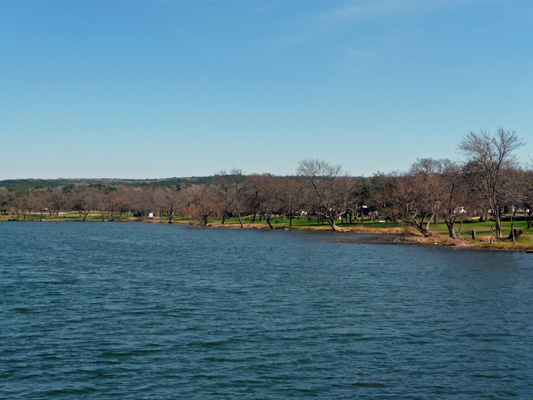 North fishing pier view Inks Lake SP