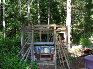 Rotten rafters removed from Gazebo