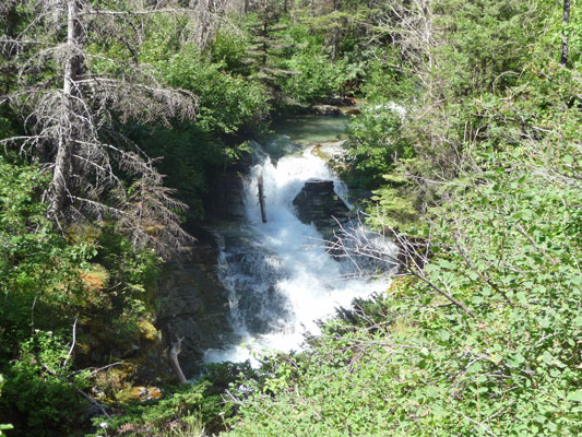 Waterfall below Sunrift Gorge Glacier