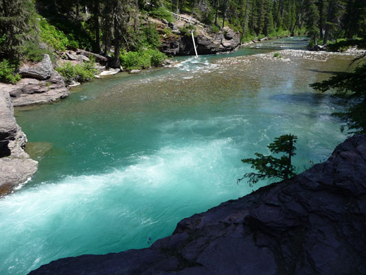 River view from St Mary Falls Glacier