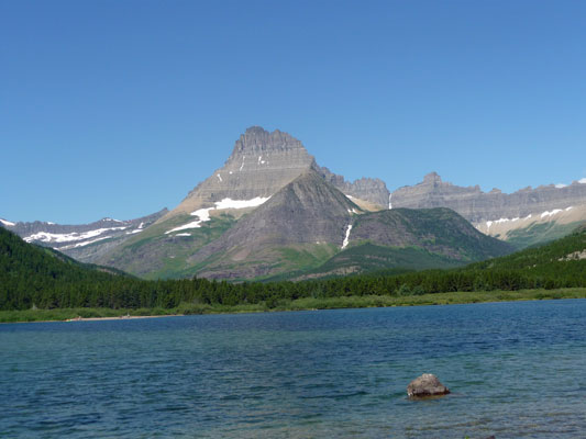 Swiftcurrent Lake from trail