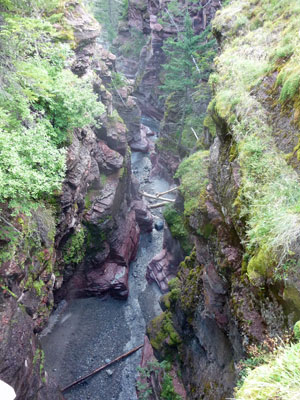 Red Rock Canyon slot canyon Waterton Lakes