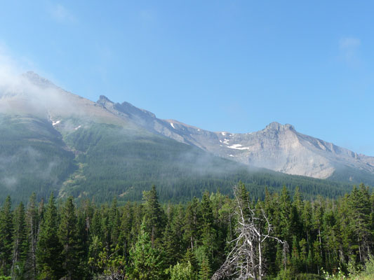 Mountain view from Blakiston Falls trail Waterton Lakes