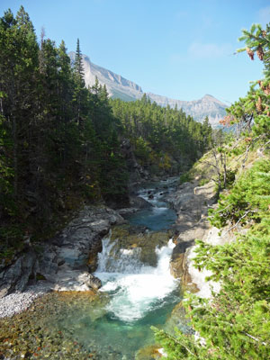 Cascade above Blakiston Falls Waterton Lakes