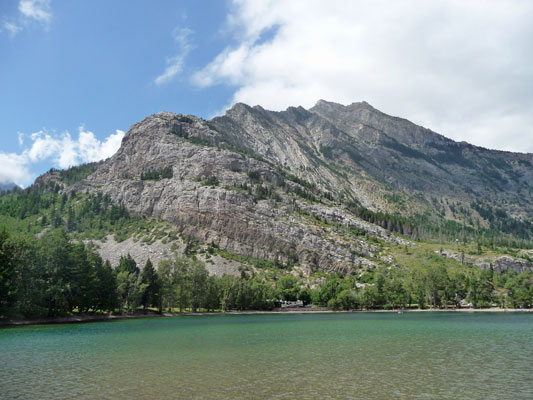 Hillside across the lake from Prince of Wales Hotel