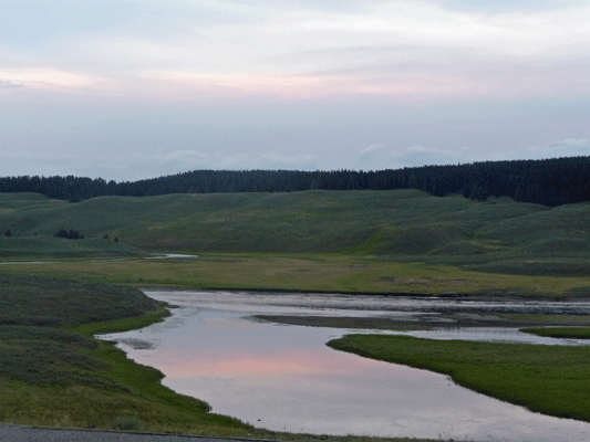 Sunset Yellowstone River Hayden Valley