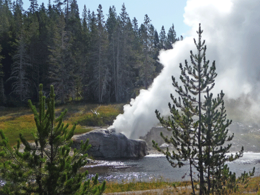 Close up of Riverside Geyser