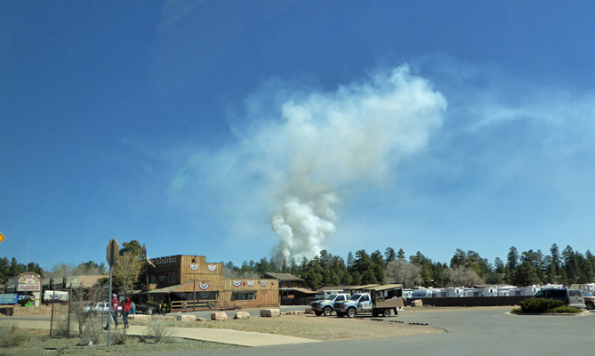 Smoke Plume near Grand Canyon