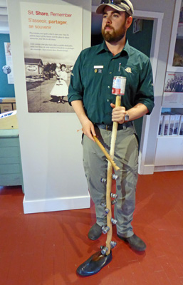 Interpretive ranger playing rhythm stick