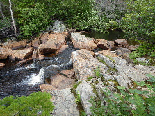 Cascade at top of Southeast Brook Falls