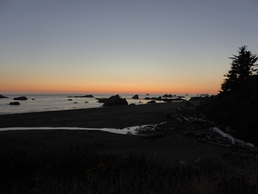 After sunset glow Harris Beach OR