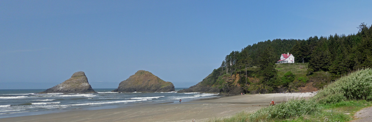 Heceta Head parking lot panorama