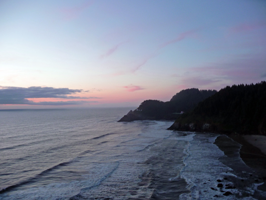 Sunset Heceta Head Lighthouse Scenic Viewpoint