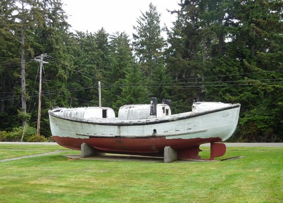 Old Coast Guard rescue boat Umpqua River Or