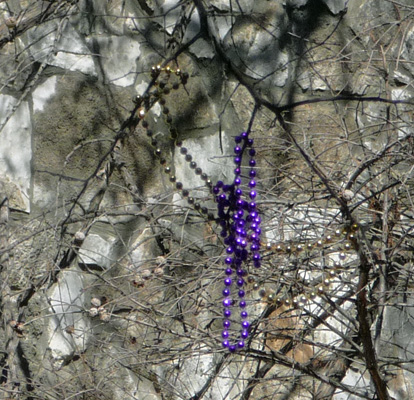 Mardi Gras beads Riverwalk