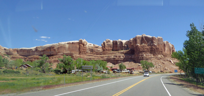 Red bluffs at Bluff UT